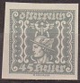 Austria 1921 Characters 45 Grey Green Scott P48